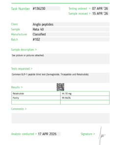 Retatrutide 40mg | Research-Grade Peptides